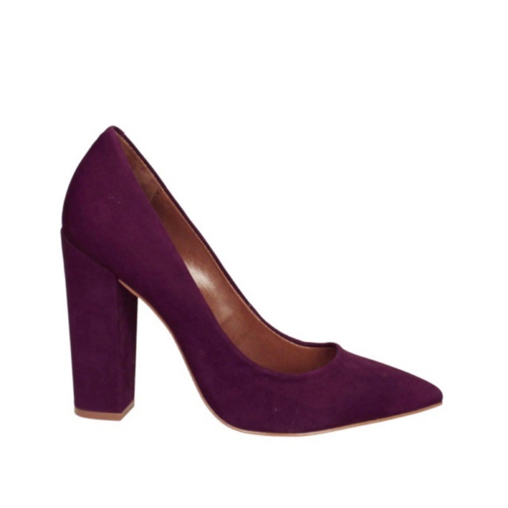 Steve Madden burgundy pumps chunky heel 6.5